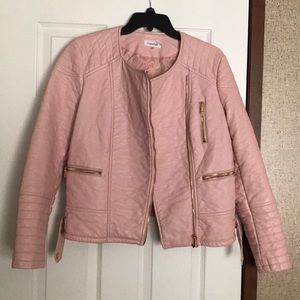 Pink leather jacket